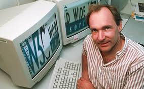 Tim Berners-Lee sitting by his computers. (http://www.telegraph.co.uk/technology/2016/08/06/the-worlds-first-website-went-online-25-years-ago-t)